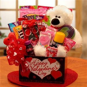 Giftbasket Drop Shipping Huggable Bear Kids Valentine Gift Box