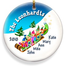 Personalized Ornaments Elves Family Christmas Ornament Personalized