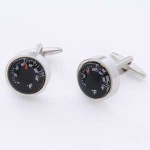 Personalized Jewelry Thermometer Cufflinks with Personalized Gift Box