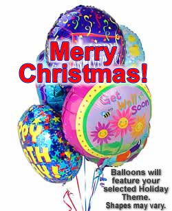 Last Minute Gifts Half Dozen Mylar Balloons Christmas