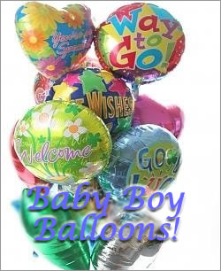 Last Minute Gifts Baby Boy Balloons - Dozen Mylar