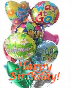 Last Minute Gifts Birthday Balloons - Dozen Mylar Balloon Bouquet