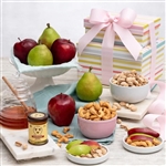 Roasted Nuts and Fresh Fruit Gift Box Tower