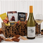 White Wine and Snacks Gift Box