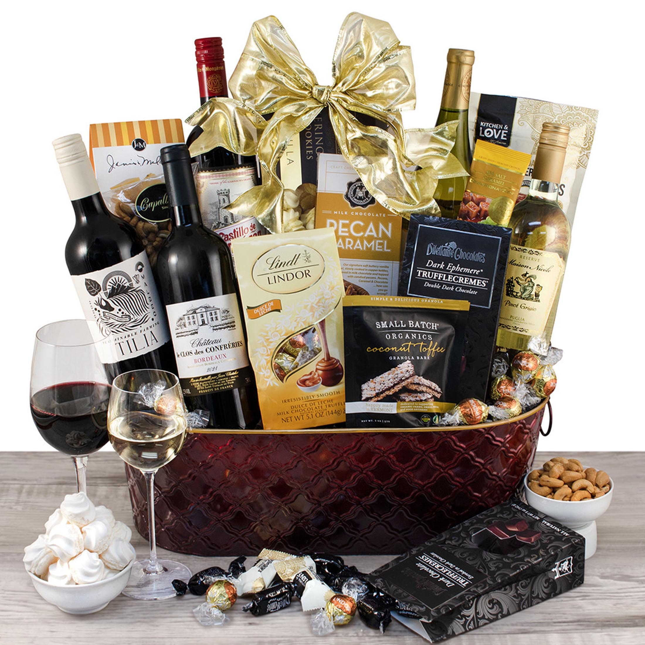 Gourmet Christmas Wine Duo Gift Basket – Wine gift baskets – New Jersey  delivery - Blooms New Jersey