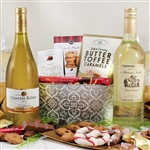 White Wine Duo Delights Gift Basket