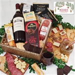 Merry Christmas Italian Wine and Antipasto Gift Box