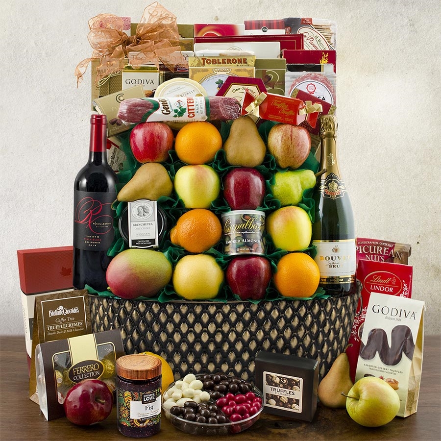 Gourmet Natural Wine Gift Basket | Cheese & Wine Traders