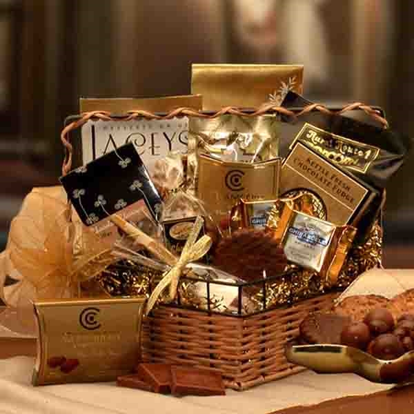 Christmas Holiday Silver Gift Basket - Large - Le Chocolatier