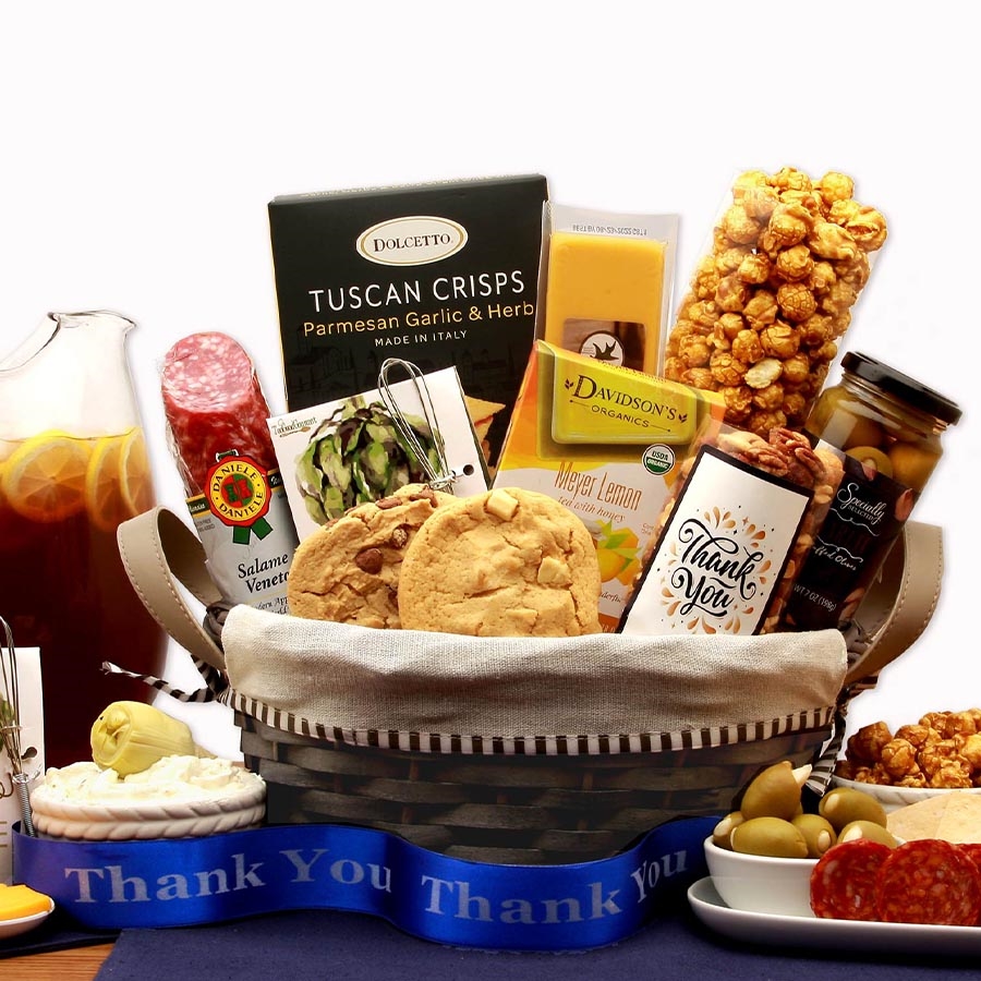 Grand Gourmet Thank You Gift Basket for Men, Women, Family, Business – Gifts  Fulfilled