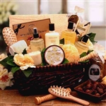 Spa Therapy Relaxation Gift Hamper - Warm vanilla infuses an invigorating collection of spa bath and body products