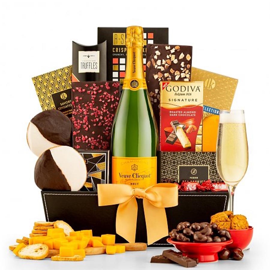 Cheers! Champagne and Roses Gift Basket by Heartwarming Treasures®