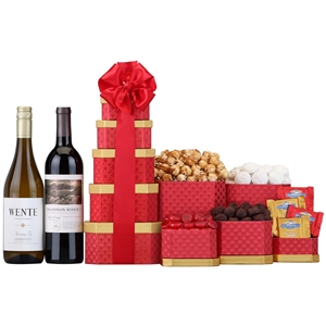 Holiday Wine Gift Tower