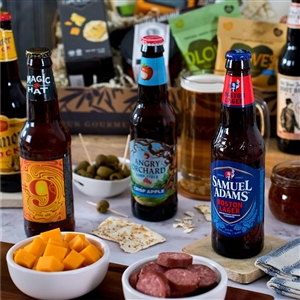 Microbrew Beer Gift Basket with Snacks