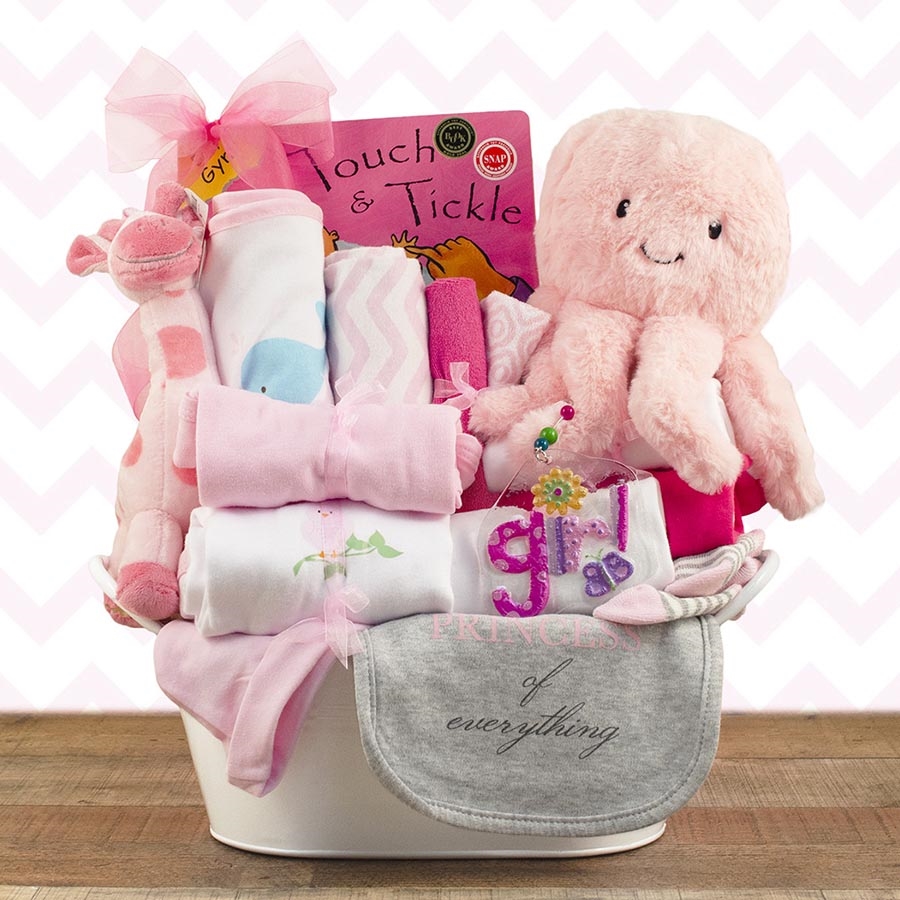 Bassinet New Baby Girl Gift Set, Baby Layette Set with 17-Piece Unique New  Baby Essentials for Expecting Moms and New Parents, Pink - Nikki's Gift  Baskets - Yahoo Shopping