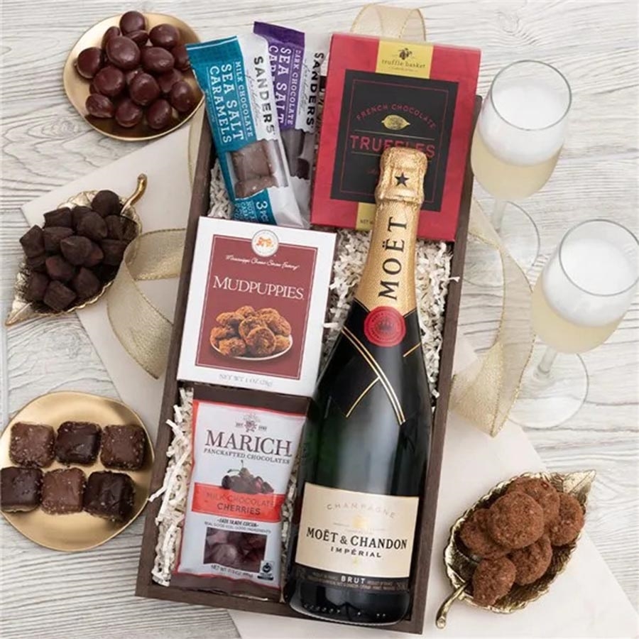 Champagne and deals chocolates gift