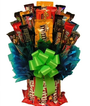 Skittles and More Candy Bouquet | Candy Gift Baskets | Arttowngifts.com