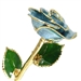 Light Blue Sparkle, 24K Gold Trimmed Rose