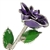 February Birthstone Amethyst Platinum Trimmed Rose